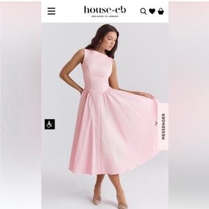 Cindy House of CB Blush Pink Midi Dress